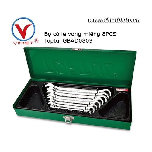 Bộ cờ lê vòng miệng 8 chi tiết Toptul GBAD0803