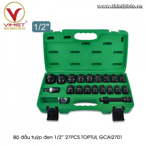 Bộ đầu tuýp đen 1/2” 27PCS TOPTUL GCAI2701