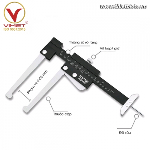 Dụng cụ đo đĩa phanh và độ sâu lốp TOPTUL JEEF0160