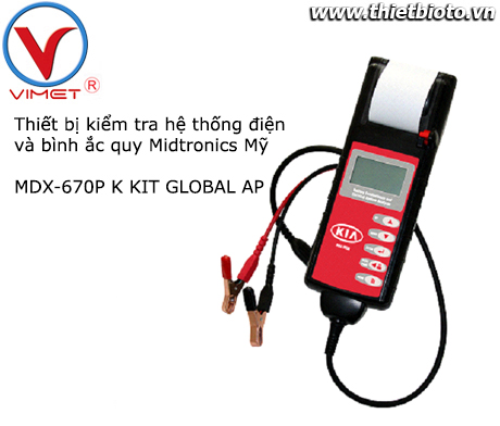 Thiết bị kiểm tra hệ thống điện và bình ắc quy Midtronics MDX-670P K KIT GLOBAL AP
