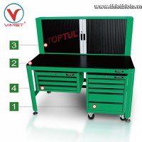 Bộ bàn nguội chuyên dùng có đồ nghề 157 chi tiết Toptul TAAA1607 TAAD1602 TCAB0501 GCAZ0005