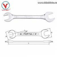 Cờ lê 2 đầu miệng 5.5x7mm TOPTUL AAEJE507