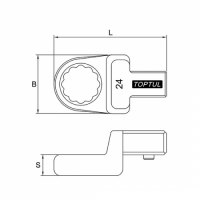 Đầu cần xiết lực 10mm Toptul ANAR0310