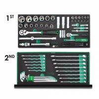 Tủ đồ nghề 3 ngăn 114 chi tiết toptul GCAZ114A