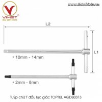 Tuýp chữ T đầu lục giác Toptul AGDB0313