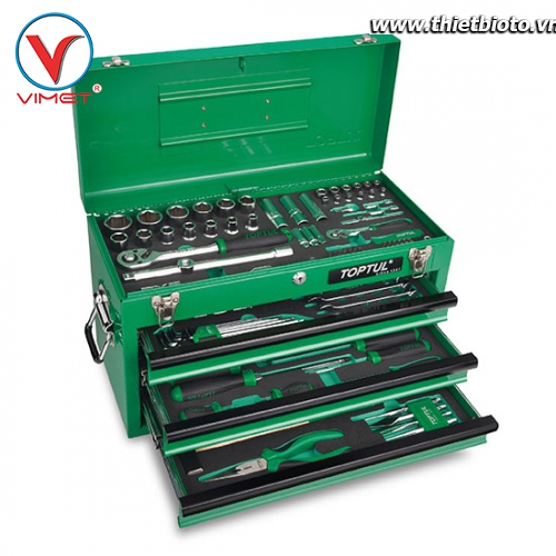 Tủ đồ nghề 3 ngăn 114 chi tiết toptul GCAZ114A