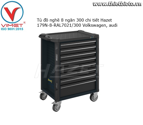 Tủ đồ nghề 8 ngăn 300 chi tiết Hazet 179N-8-RAL7021/300 Volkswagen, Audi