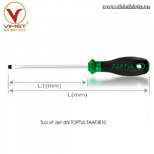 Tua vít dẹt dài TOPTUL FAAF3E10