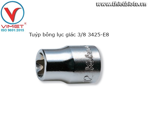 Tuýp bông lục giác 3/8 3425-E8